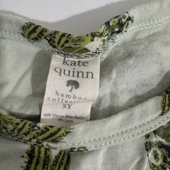 Kate Quinn Cactus Flower Long Sleeve Pocket Boxy Tee Shirt Bamboo Size 5Y - Picture 4 of 5